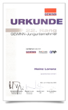 Urkunde GEWINN